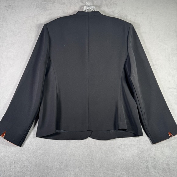 VTG Positive Attitude Blazer Women 16 Black Peach Lined Collar Y2K Party Evening - Picture 4 of 10